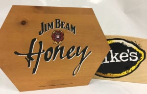 retail branding display for Jim Beam