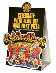 restaurant table tent printing