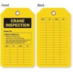 Yellow Inspection Tags