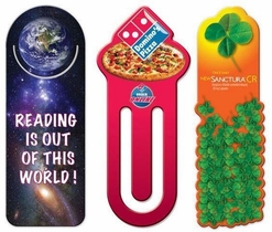 Plastic promotional bookmarks