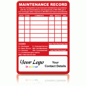 Equipment Maintenance Decal Printing