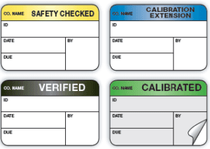 medical equipment inspection and maintenance decals