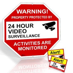 video surveillance stickers and decals