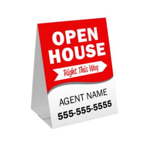 a frame open house sign printing