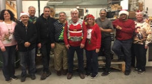 Impro Graphics staff at Christmas party