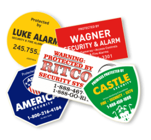 security monitoring decals