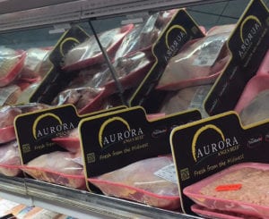 Meat case dividers, an example of our retail sign printing
