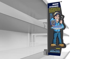 shelf violator - aisle violator - shelf blade